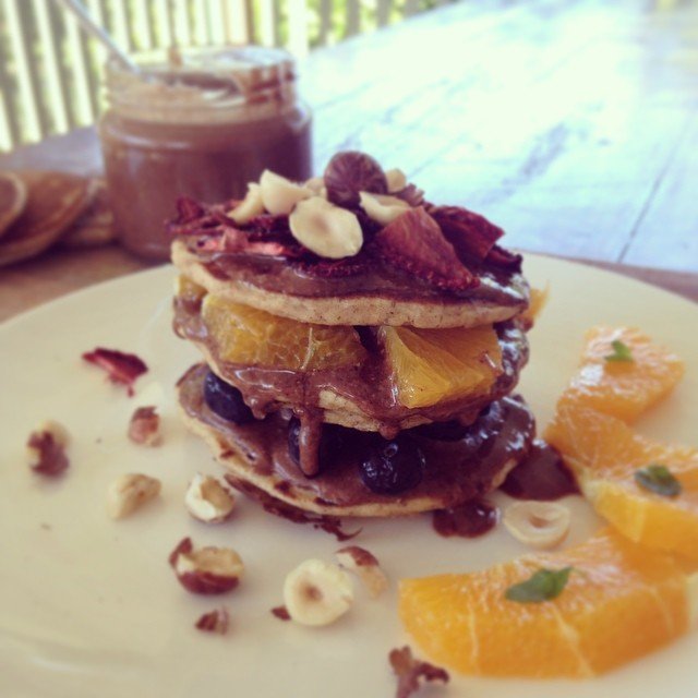 Strawberry Kefir Pancakes