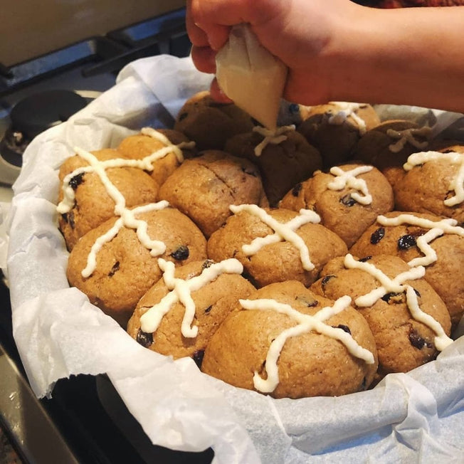 Buckwheat Hot Cross Buns