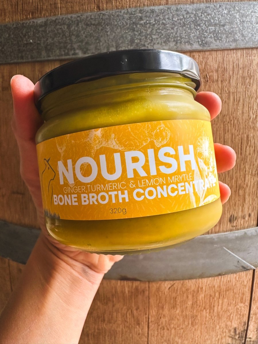 NOURISH - Concentrated Beef Bone Broth with Ginger Turmeric and Black Pepper